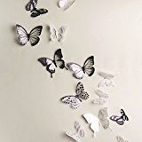 Generic 18pcs DIY 3D Butterfly Wall Stickers Art Decal PVC Butterflies by Generic