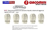 Giacomini R470 Lot de 5 têtes thermostatiques