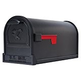 Gibraltar AR15B000 Large U.S.P.S. Approved Premium Mailbox, Black by Solar Group