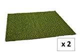Grand carré de gazon artificiel de 1 m x 1 m - Antidérapant et facile à poser - Pour jardin, ...