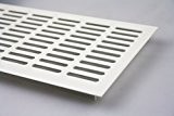 Grille de ventilation en aluminium plaque d'âme Ventilation 130 mm x 300 mm en diverses couleurs - Blanc Enduit de ...