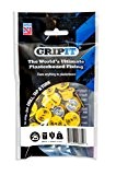 Grip It 132–2525 fixations Jaune 13 mm avec vis 4 x 25 mm-Lot de 25