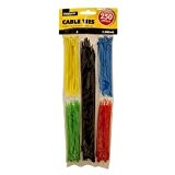 Guilty Gadgets ® 250 serre-câbles 5 couleurs assorties idéale pour rangement zippée pour cordon de serrage en Nylon avec fermeture ...