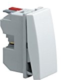 Hager Systo – Mécanisme poussoir simple 1 NA 10 A Systo 1 module blanc