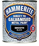 Hammerite Direct Pour galvanisé Métal Peinture 750ml Noir