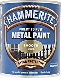 Hammerite métal peinture d'or 750ml lisse