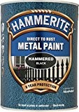 Hammerite Métal Peinture martelé 5L Noir