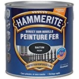 Hammerite - Peinture satinée noire / 250 ml