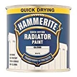 Hammerite Quick Dry Radiateur émail 500ml Blanc Laqué