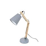 HAPPY Lampe a poser style scandinave E14 40W gris