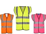 Haute visibilité 2 gilets de sécurité haute visibilité Vests. Jaune/Orange/Rose-Taille 7/xl