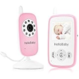 HelloBaby HB24 Bébé Moniteur Baby Monitor 2.4" Écran LCD Couleur 2.4 GHz Vidéo Numérique Babyphone pour Baby + Caméra Vidéosurveillance ...