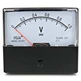 Heschen rectangle Voltmètre analogique Panneau Volt Tension Mètre 670 Style DC 0–1 V Class 2.0