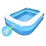 HHBO Piscine gonflable de piscine ménage baignoire gonflable baignoire bébé, bleu clair, grand
