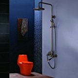Hiendure ® diamètre 8 "round einbauduschköpfe salle de bain douche en laiton tête avec bras de douche de support mural