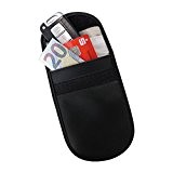 HMF 3403-02 Housse de Protection RFID Clés de Voiture Smartphone Keyless-Go, Blindage, 13,5 x 9,5 x 1,5 cm, noire