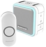 Honeywell Series 5 Portable Wireless Doorbell with Halo Light 150m White DC515N by Honeywell