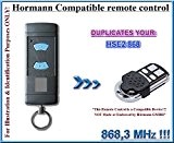Hörmann HSE 868 Compatible Télécommande, 4 canaux 868,3Mhz fixed code CLONER. Remplacement de haute qualité pour LE MEILLEUR PRIX!!! (PAS ...