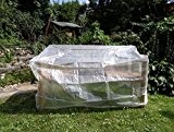 Housse de protection pour bancs de jardin - anti pluie - transparente - 160 x 80 x 75 cm