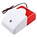Hrph 12V Mini Alarme Filaire avec Sirène Intérieur Rouge Flash Light Système Alarm Maison Sécurité Strobe 110dB