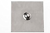 Huber Plaque de sonnette rectangulaire 1 bouton à encastrer avec plaque porte-nom en acier inoxydable,, 42.00 voltsV
