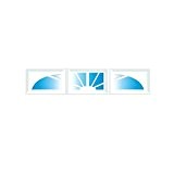 Hublot de porte de garage 'Soleil Levant' 3 pièces - Dimensions hublot - 490 x 325 mm