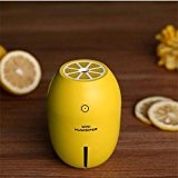 Humidificateur Brume Froide, GLISTENY USB Purificateur d'air Style Citron Diffuseur LED Night Light Cool Mist Portable Pour Voiture Baby Bedroom ...