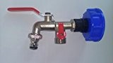 'IBC Adaptateur avec 3/4 robinet pour réservoir d'eau de pluie Tonneau
