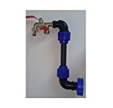 'IBC col de cygne 1/2 robinet double sortie pour réservoir d'eau de puits d'eau de pluie Tonneau