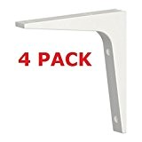 IKEA Équerre pour étagère ferrures adaptées STODIS (Lot de 4) Blanc 17,1 x 17,1 cm