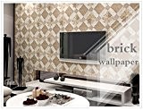 Imitation marble brick wall wallpaper living room TV wall KTV restaurant walkway culture stone simple wallpaper , 151003