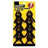 Invero® 8x Pack de 3 pouces Nylon Spring Clamp Pinces Set idéal pour clip Echoppes Chiffons Photographie travaux de construction