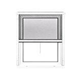 JAROLIFT 2 en 1 Moustiquaire à enrouleur Volaris, cadre en PVC | Store moustiquaire pour fenêtre 100 x 140 cm, ...