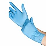 Jetables en Nitrile sans poudre Bleu Taille M Lot de 100 gants Safetouch