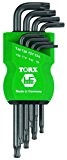 Jeu de tournevis TR Torx® 70594 8 pièces TX9 - TX40 avec tête sphérique | Tamper Resistant | Made in ...
