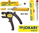 Jokari abisolier électrique 5 en 1 kit d'installation 1 x pince à dénuder automatique super 4 plus/1 x couteau dénude-câbles ...