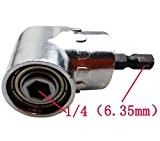 JOYOOO 105 Degree Angle Extension Right Driver Drilling Shank Screwdriver Magnetic 1/4 Inch Hex Drill Bit Socket Holder Adaptor Sleeve