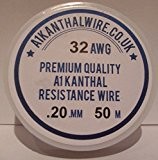 Kanthal wire Bobine de fil de résistance de type Kanthal A1 50 m/Diamètre 0.20 mm/Résistivité 46.2 ohms/m