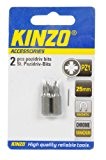 Kinzo 72032 2 Embouts aimantés tête cruciforme pozidriv PZ1 L x 25 mm