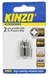 Kinzo 72033 2 Embouts aimantés tête cruciforme pozidriv PZ2 L x 25 mm