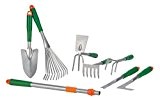 Kit d'outils de jardin avec manche télescopique 8. Outils de jardin Pelle Râteau HARKEN