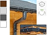 Kit gouttière PVC pour quatre versants | GD16 | disponible en 4 couleurs | Idéal pour votre abri ou chalet ...