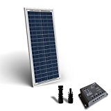 Kit solaire 30W 12V base Panneau Photovoltaique Regulateur de Charge 5A-PWM maison cellules solaires off-grid maison jardin electricite lumineux de ...