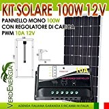 Kit solaire photovoltaïque 100 W 12 V Mono avec régulateur solaire pWM 10 A nautique Camper Baita