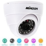 KKMOON HD 1200TVL CCTV Caméra de Surveillance Sécurité Intérieure Extérieure Blanche Vision Nocturne 1/3 "CMOS Système IR-CUT PAL Plug & ...
