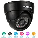 KKMOON HD 1200TVL CCTV Caméra de Surveillance Sécurité Intérieure Extérieure Noir Vision Nocturne 1/3 "CMOS Système IR-CUT PAL Plug & ...