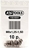 KS Tools 150.6041 Lot de 10 inserts filetés M8 x 1,25 Longueur 10,8 mm