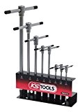KS Tools 158.5111 Présentoir de 8 Clés 6 pans à poignée en T/8 pièces