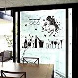 La cave à vin en verre bars posté dans créativité artistique-fenêtre en verre décoré de papier autocollant mur mur posters ...