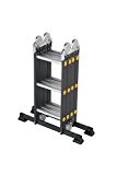 Ladders-Online Trade Échelle professionnelle réglable selon 12 positions : échelle à perches/escabeau/échafaudage à chevalets... 1.00m